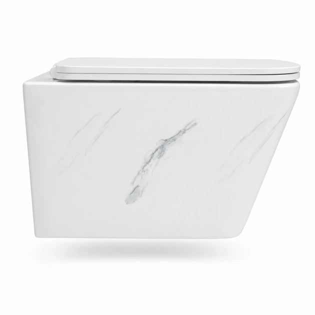 Подвесной безободковый унитаз VBI Caprera Tornado 52x36 см marble nature VBI-020304 - изображение 5