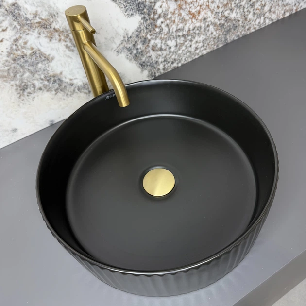 Умывальник VBI Brindisi M накладной 40x40 см black matt VBI-014104 - изображение 2