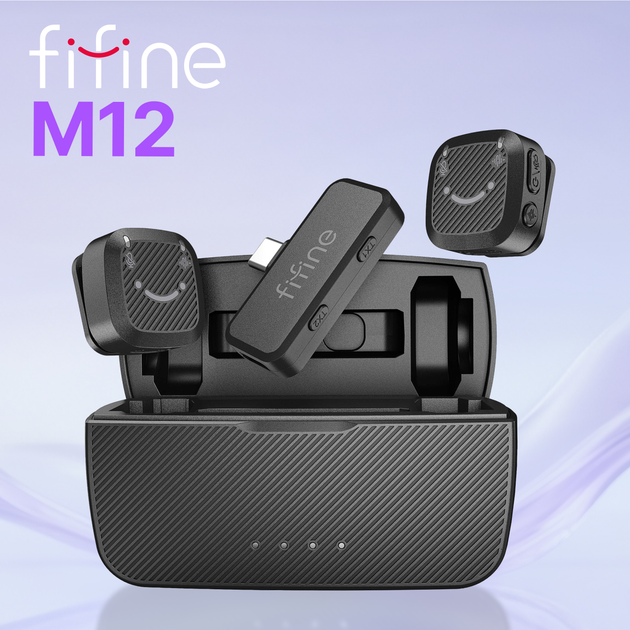 Беспроводной петличный микрофон Fifine M12 - изображение 4