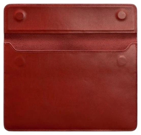 Кожаный чехол-конверт на магнитах BlankNote для MacBook Pro 16″ красный 52103 - изображение 3