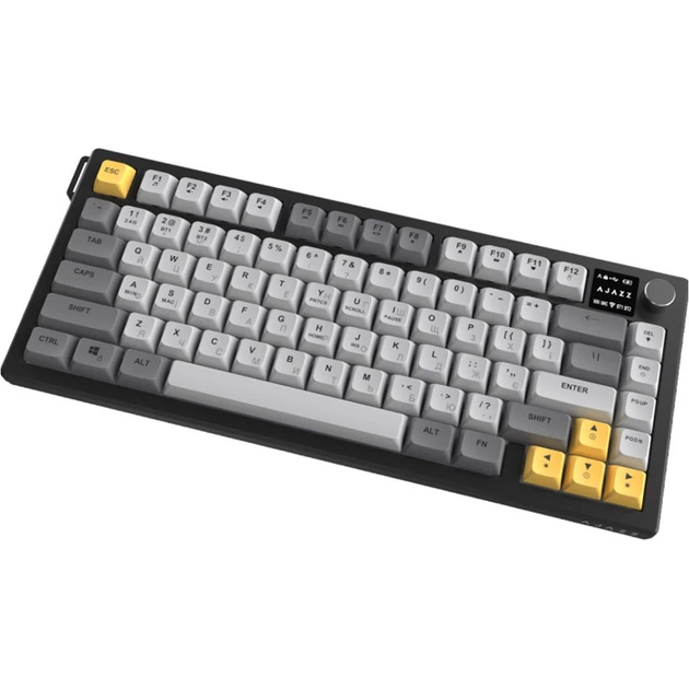 Клавиатура Ajazz AF82 Black/Grey/Yellow (AF82-BGY) [175683] - изображение 3