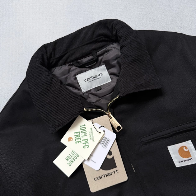 Куртка Carhartt WIP Detroit Black Кархарт Чорний Бомбер Джинсовка L - Фото 5 Куртка Carhartt WIP Detroit Black Кархарт Чорний Бомбер Джинсовка L - зображення 5