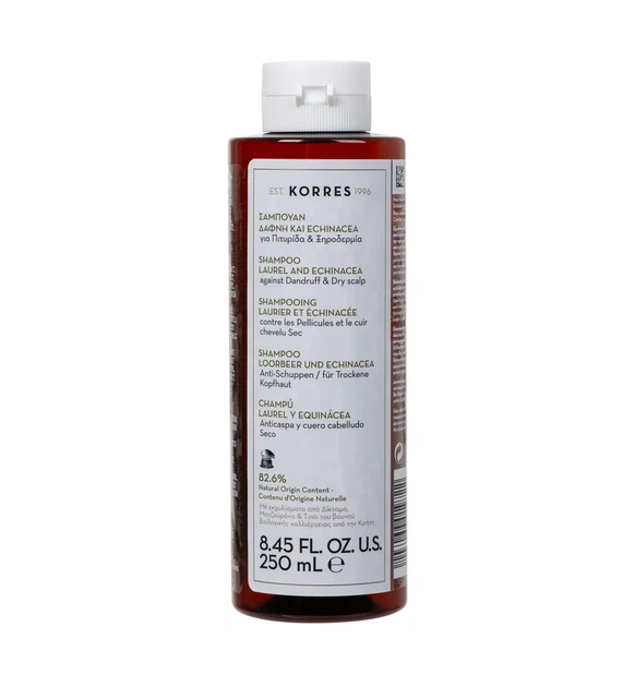 Szampon przeciwłupieżowy Korres Laurel And Echincea 250 ml (5203069019722) - Zdjęcie 2 Szampon przeciwłupieżowy Korres Laurel And Echincea 250 ml (5203069019722) - obraz 2