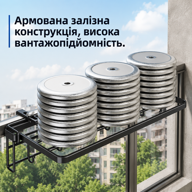 Сушарка на радіатор для одягу та рушників 55 × 21 см RD-65 чорна - зображення 6