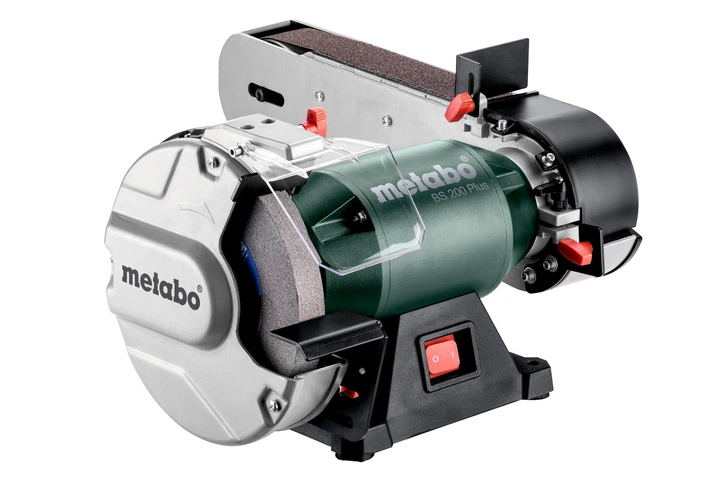 Верстат заточувально-шліфувальний Metabo BS 200 Plus 600Вт коло 200мм стрічка 50х1000мм 2980об/хв 16.9кг - зображення 2