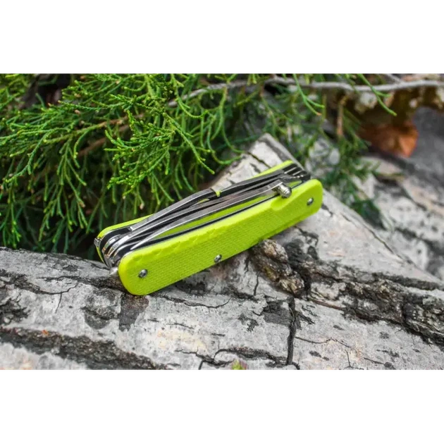 Багатофункціональний ніж Ruike Trekker LD43, (8.5 см) 12C27 / G10 зелений, 15 інстр. - изображение 12