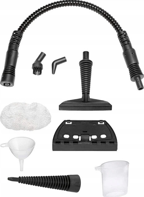 Пароочисник Clatronic DR 3653 ручний 1050 Вт тиск 3.5 бар для прибирання дому та дезінфекції поверхонь з набором насадок Чорний - зображення 6