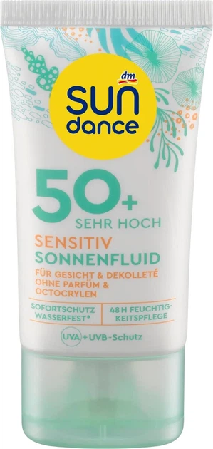 Сонцезахисний флюїд для обличчя Sensitive SPF 50+ SUNDANCE, 50 мл - Фото 1 Сонцезахисний флюїд для обличчя Sensitive SPF 50+ SUNDANCE, 50 мл - изображение 1
