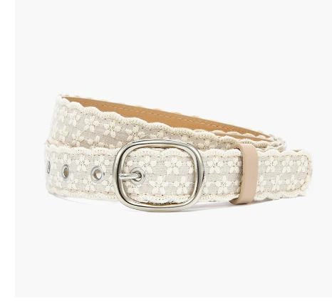 Жіночий ремінь NUOYA з мереживним декором з екошкіри для сукні, джинсів і брюк 04879 - Фото 1 Жіночий ремінь NUOYA з мереживним декором з екошкіри для сукні, джинсів і брюк 04879 - зображення 1