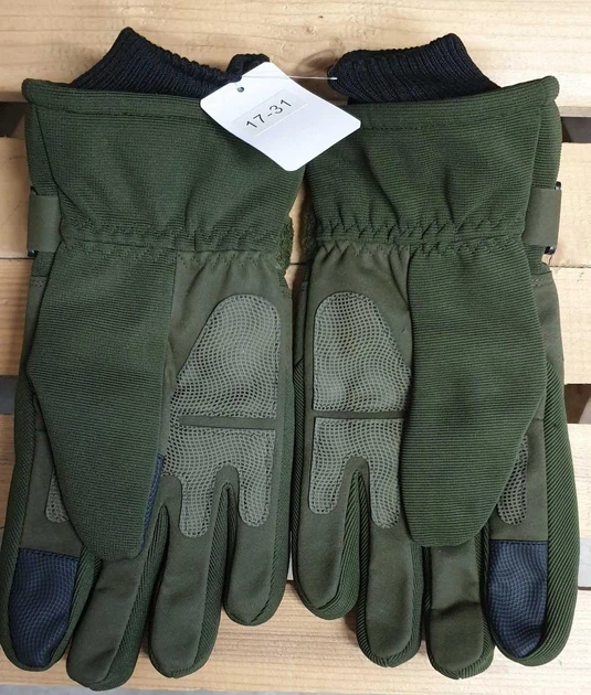 Тактичні рукавиці зимові на хутрі розмір XL хакі (17-31) - Фото 4 Тактичні рукавиці зимові на хутрі розмір XL хакі (17-31) - зображення 4