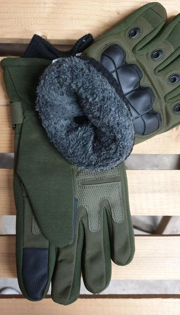 Тактичні рукавиці зимові на хутрі розмір XL хакі (17-31) - Фото 5 Тактичні рукавиці зимові на хутрі розмір XL хакі (17-31) - зображення 5