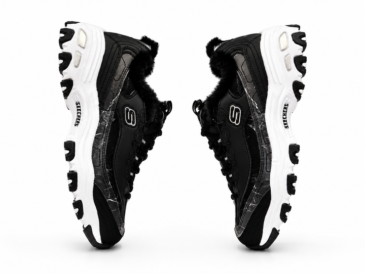 Кроссовки подростковые Skechers D'Lites черные на шнуровке 35.5 (6931838023548) (22.5 см) - изображение 6
