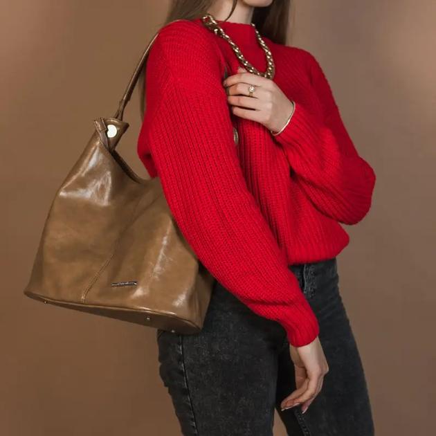Сумка женская No Brand 25-129 кофейная - изображение 6