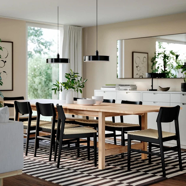 Стіл і 8 стільців ІКЕА KARSKÄR / SKANSNÄS 240/300x100 см (s99629087) - Фото 5 Стіл і 8 стільців ІКЕА KARSKÄR / SKANSNÄS 240/300x100 см (s99629087) - изображение 5
