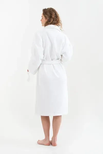 Халат махровый unisex Lotus Home - Basic Line white 3XL - изображение 8