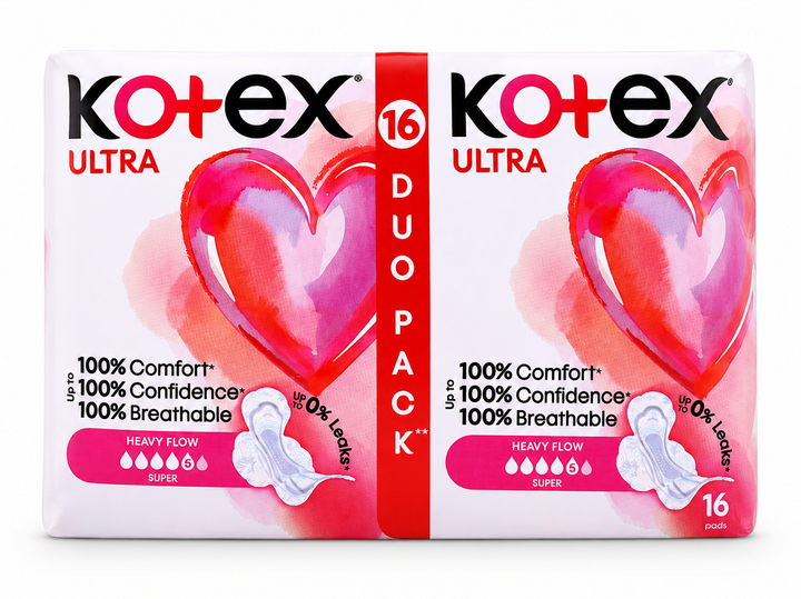 Гігієнічні прокладки Kotex Ultra Dry Super, 16 шт - Фото 1 Гігієнічні прокладки Kotex Ultra Dry Super, 16 шт - зображення 1