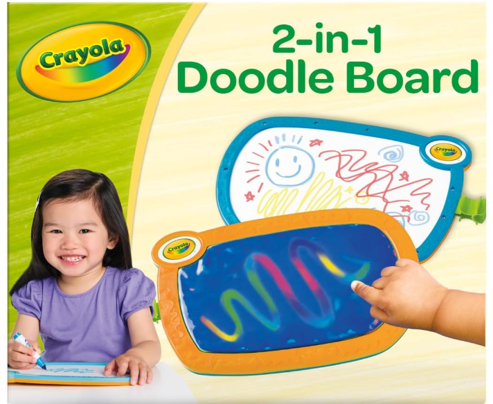 Дитяча дошка для малювання двостороння Crayola з маркерами Color & Erase 811536 Дитяча розвиваюча дошка - зображення 7