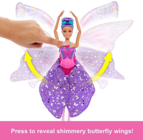 Кукла Барби Бабочка Балерина с крыльями Barbie Butterfly Dancer Mattel HXJ10 - Фото 5 Кукла Барби Бабочка Балерина с крыльями Barbie Butterfly Dancer Mattel HXJ10 - изображение 5