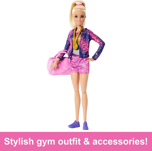 Лялька Барбі Тренування з гімнастики Barbie Gymnastics Barbie You can be HRG52 - зображення 6