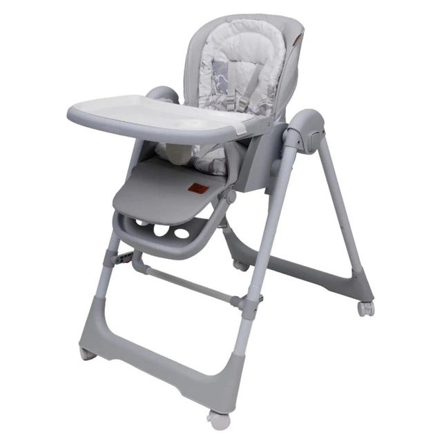 Стільчик для годування шезлонг-гойдалка 2 в 1 VELANO Nomi, light grey (0–36 місяців, до 20 кг, екошкіра) - Фото 1 Стільчик для годування шезлонг-гойдалка 2 в 1 VELANO Nomi, light grey (0–36 місяців, до 20 кг, екошкіра) - зображення 1