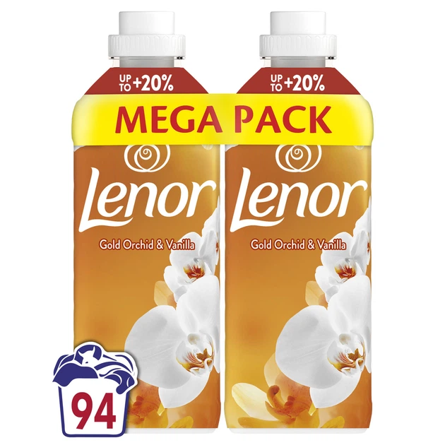 Кондиціонер для білизни Lenor Золота орхідея і ваніль 94 цикли прання 2x987 мл - зображення 2