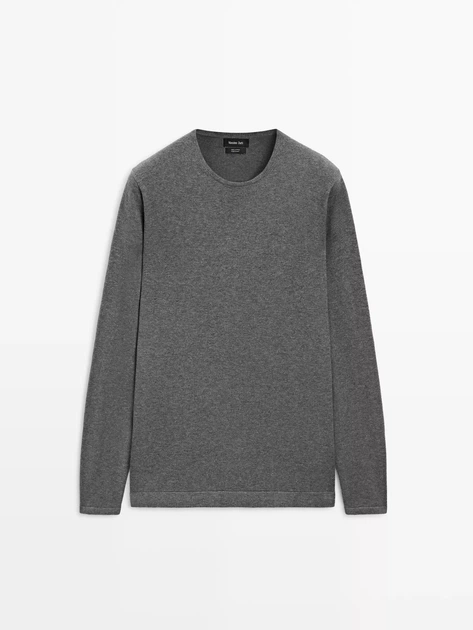 Чоловічий светр Massimo Dutti L сірий - изображение 4