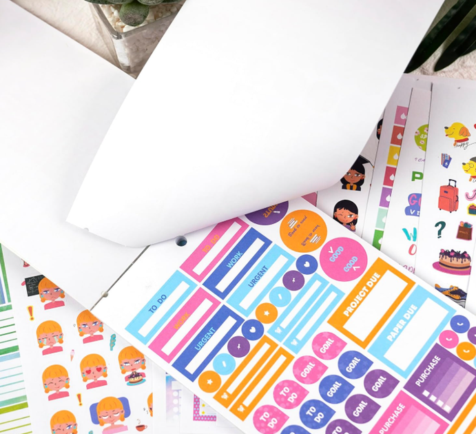 Наклейки для планера Planner Stickers, набор из 2200 шт., 28 листов, стикеры для дневника и блокнота (AZD-059) - изображение 5