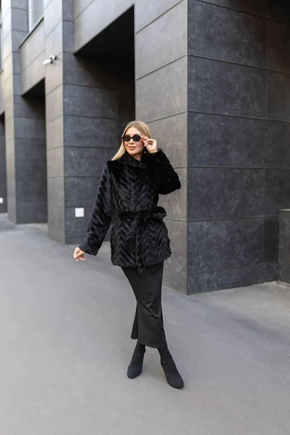 Женская зимняя шуба UF-Fashion Ш-304 52 черный - Фото 2 Женская зимняя шуба UF-Fashion Ш-304 52 черный - изображение 2