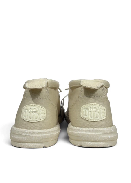 Мокасины Hey Dude Wally Mid Stretch Canvas Bone White (40701-1UG), Белый Размер 43 (US М10) стелька 28 см - изображение 3