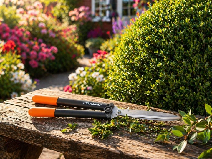 Набір Fiskars: Гілкоріз площинний телескопічний Fiskars Solid L13 + Ножиці для кущів Solid HS21 - зображення 5