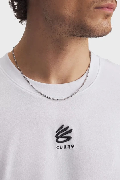 Чоловіча біла футболка Curry Hvyweight Logo Tee-WHT Under Armour SM 1387107-100 - Фото 3 Чоловіча біла футболка Curry Hvyweight Logo Tee-WHT Under Armour SM 1387107-100 - изображение 3