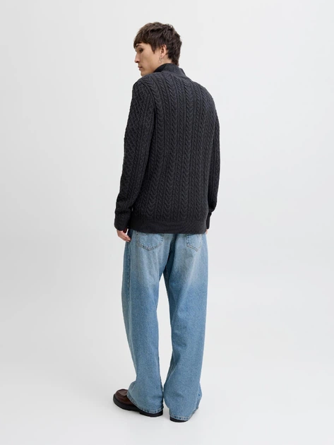 Светер Jack&Jones Blusean Cable Half Zip Синій S 12283487 - изображение 6