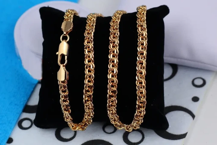 Цепь Xuping Jewelry круглый бисмарк 70 см 6 мм золотистая - изображение 2