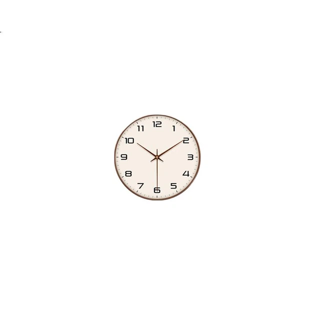 Настенные часы JD Jingzao Wooden Series для гостиной, новые электронные часы 2025 года, 35 см, цвет мокко. - изображение 3