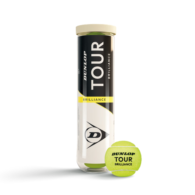 DUNLOP, Тенісні м'ячі для тренувань та змагань, Tour Brilliance, упаковка з 4 шт., 601621 - изображение 4