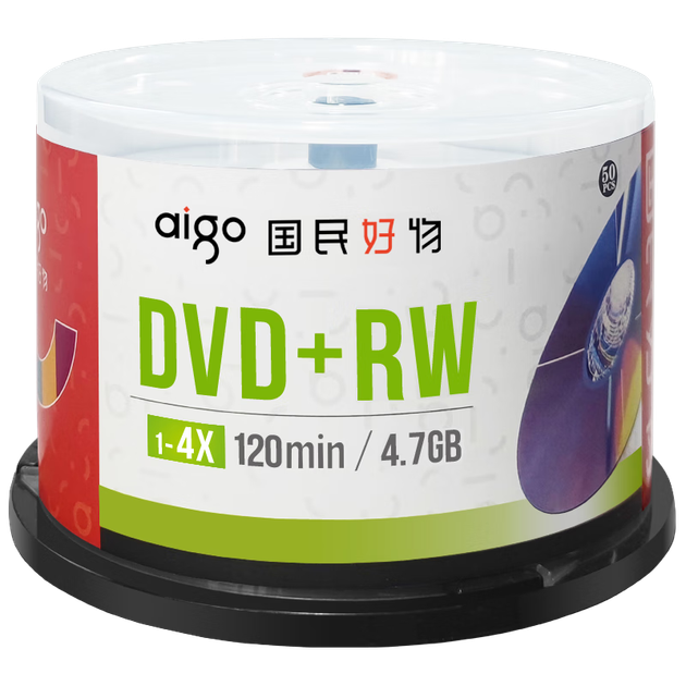 Записываемые DVD+RW диски Aigo со скоростью 1-4x, 4,7 ГБ, производство Тайвань, упаковка из 50 штук. - изображение 4