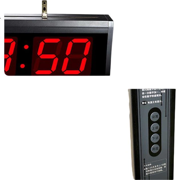 Настенные электронные светодиодные часы HoTai с вечным календарем, цифровые часы для гостиной, светящиеся часы, настенные часы, 4819-красные - изображение 3