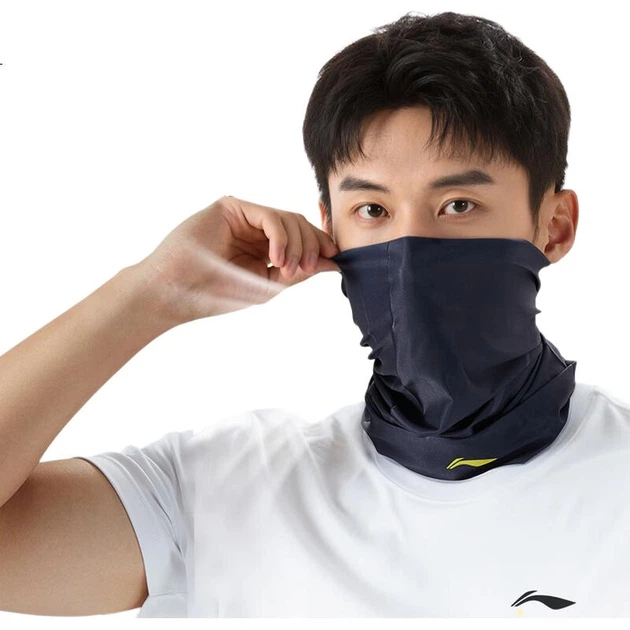 Солнцезащитная маска для лица Li-Ning для велосипедистов (мужчин и женщин), шелковый шарф-воротник с волшебной повязкой, легкая, дышащая, летняя, для защиты от солнца и пыли на открытом воздухе. - изображение 3