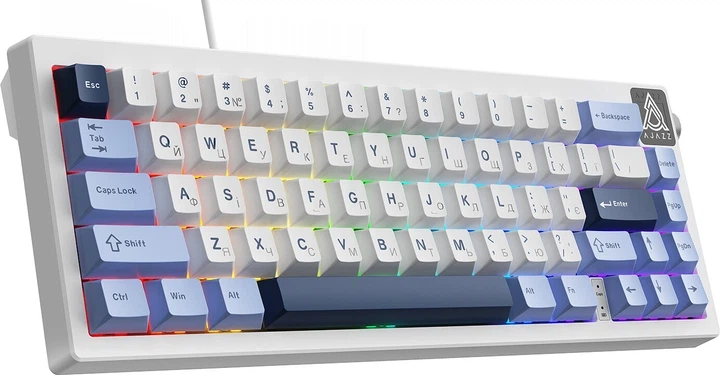 Клавіатура Ajazz AK650 Sea Salt Switch White USB-C (AK650-SS-BWB) - зображення 3