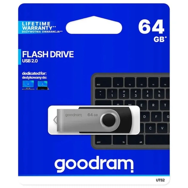 USB-флеш-накопитель Goodram Twister 64 ГБ Чёрный (UTS2-0640K0R11) - изображение 3