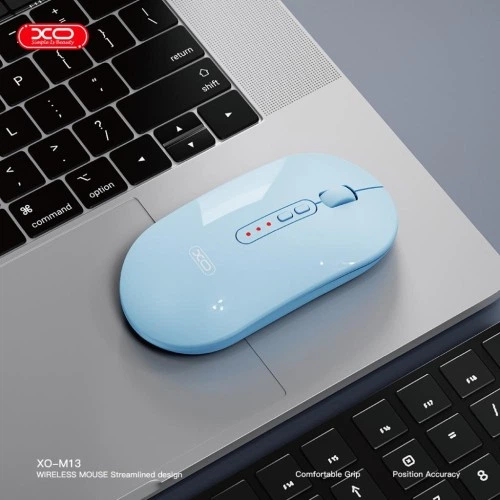 Компьютерная мышь XO M13 беспроводная бесшумная Tri-mode Bluetooth Голубая (M13) - изображение 2