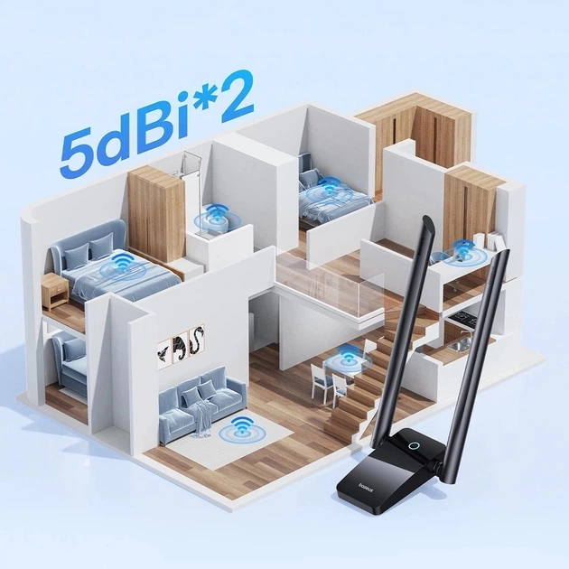 Маршрутизатор Baseus FastJoy Series Wi-Fi 1300 Мбит/с с внешней антенной Черный (B01317600111-05) - Фото 7 Маршрутизатор Baseus FastJoy Series Wi-Fi 1300 Мбит/с с внешней антенной Черный (B01317600111-05) - изображение 7