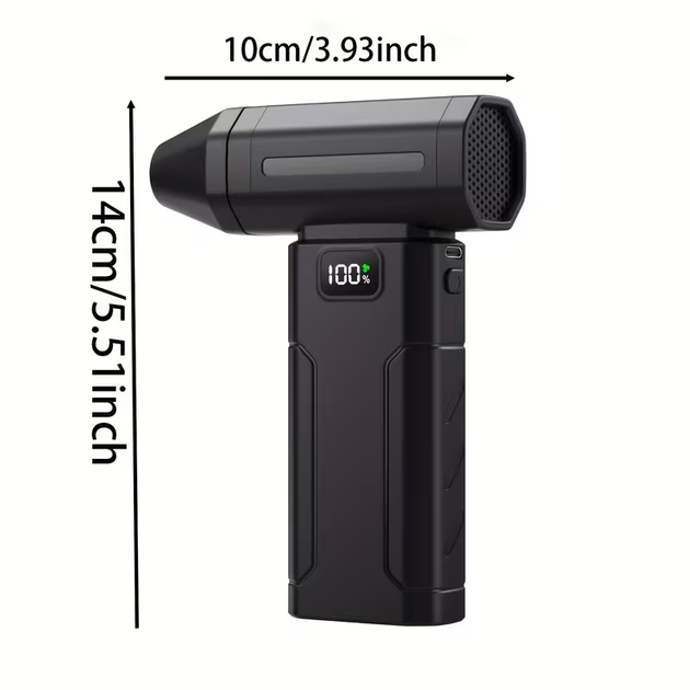 Акумуляторний турбо-повітродув X8 Violent Fan 5200 mAh — Портативний турбо-вентилятор для очищення, видування пилу та охолодження (100,000 RPM, Type-C, LED-дисплей) - зображення 3