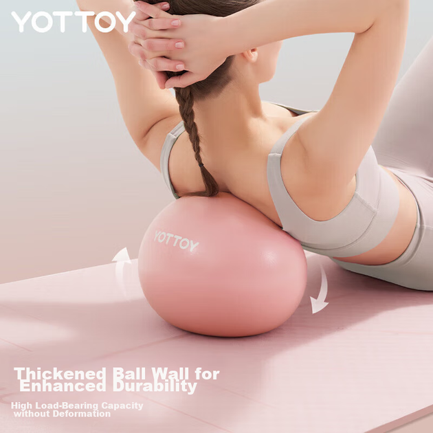 М'яч для пілатесу Yottoy, м'яч для йоги, міні-м'яч для фітнесу 25 см, що підвішує, для відновлення м'язів живота та вправ на баланс для жінок - Фото 5 М'яч для пілатесу Yottoy, м'яч для йоги, міні-м'яч для фітнесу 25 см, що підвішує, для відновлення м'язів живота та вправ на баланс для жінок - изображение 5
