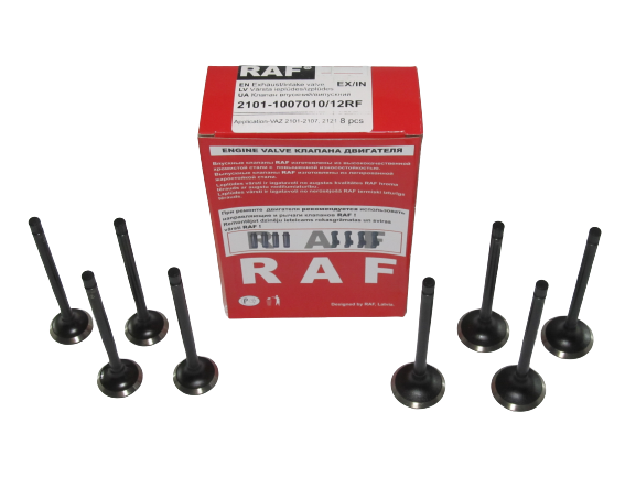 Клапан RAF ВАЗ 2101, 2102, 2103, 2104, 2105, 2106, 2107, 2121, 21213, комплект впуск-випуск 8 шт (49087) - зображення 10