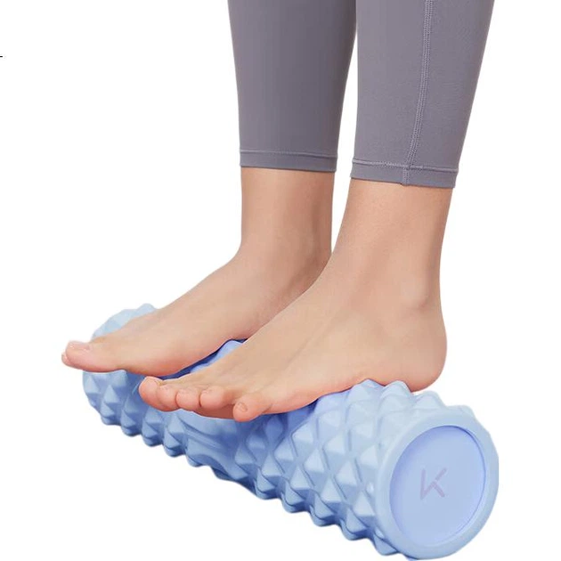 Ролик Keep Foam Roller, масажна паличка для розслаблення м'язів, обладнання для йоги, портативний світло-блакитний - зображення 2