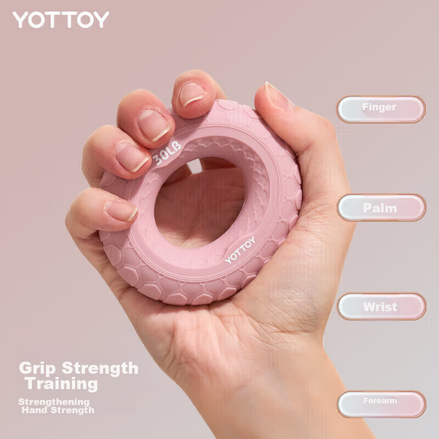 Силіконове кільце для захоплення Yottoy, тренування для реабілітації пальців вагою 30 фунтів, вправа для сили рук, тренажер для захоплення рук для чоловіків та жінок, тренування передпліччя - зображення 5