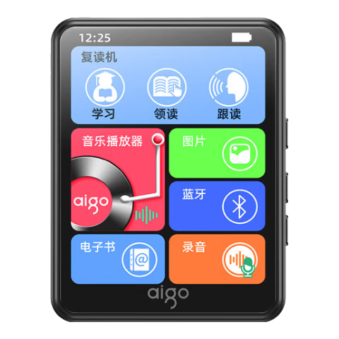 Aigo MP3/MP4 плеер, портативный музыкальный плеер, Bluetooth-колонка со словарем и функцией электронных книг, устройство для прослушивания английского языка, ретранслятор, 325-64 ГБ - изображение 4