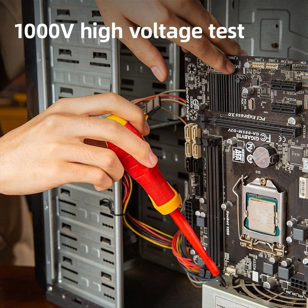 Изолированная крестовая отвертка PH2 x 100 мм Deli EDL516100 - Фото 2 Изолированная крестовая отвертка PH2 x 100 мм Deli EDL516100 - изображение 2