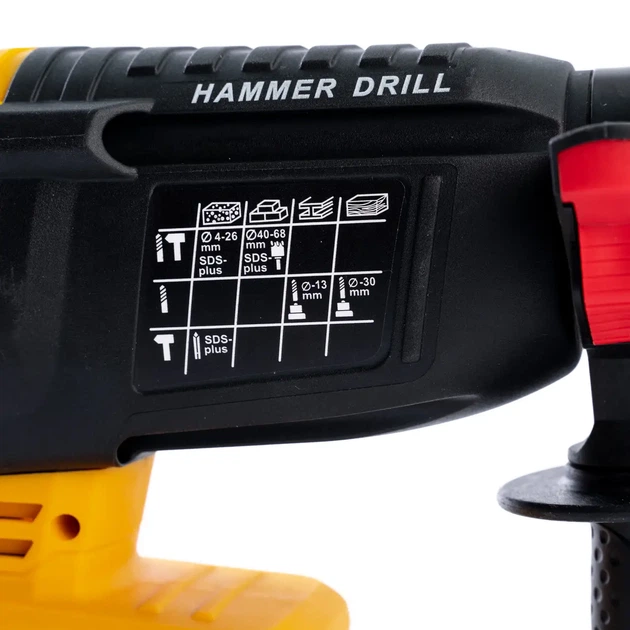 Перфоратор аккумуляторный DeWalt DCH133NT 36 В 6 А·ч бесщеточный SDS-plus 3,3 Дж 5200 уд/мин 1900 об/мин 3 режима 2 аккумулятора с кейсом - изображение 8